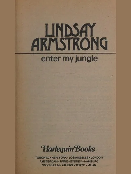 Enter My Jungle cover, Harlequin 1983