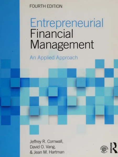 Entrepreneurial Financial Management cover, Routledge 2016