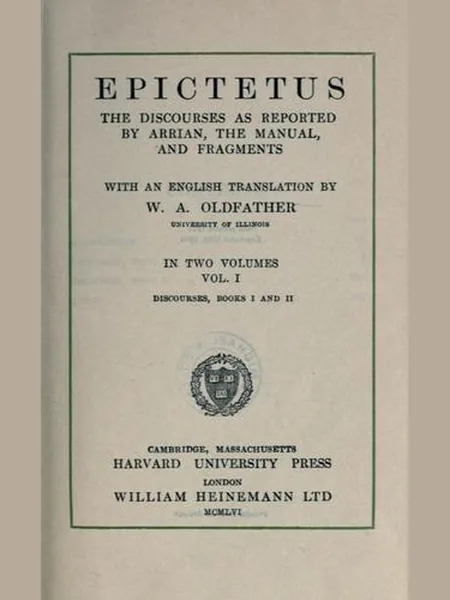 Epictetus, cover of another edition (the Clarendon Press 1916 cover is not yet photographed)