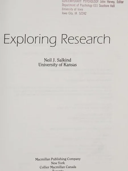 Exploring Research cover
