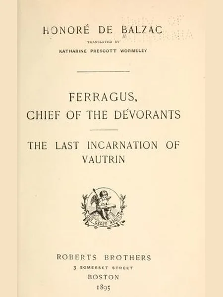 Ferragus cover, Roberts brothers 1895