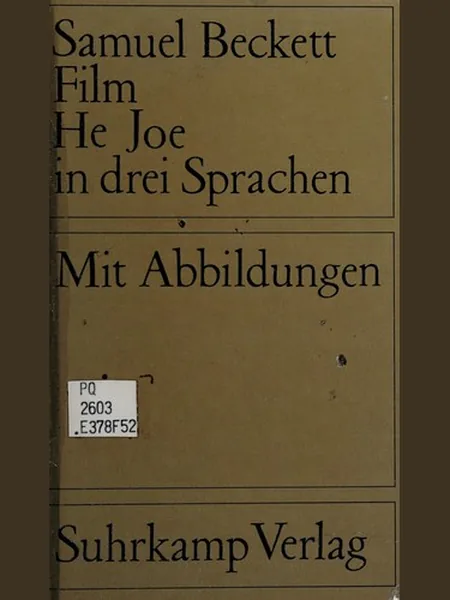 Film first edition cover, Suhrkamp 1968