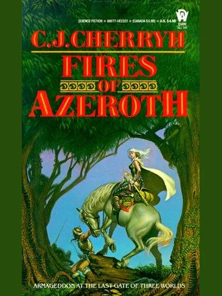 Fires of Azeroth, cover of another edition (the Methuen 1982 cover is not yet photographed)