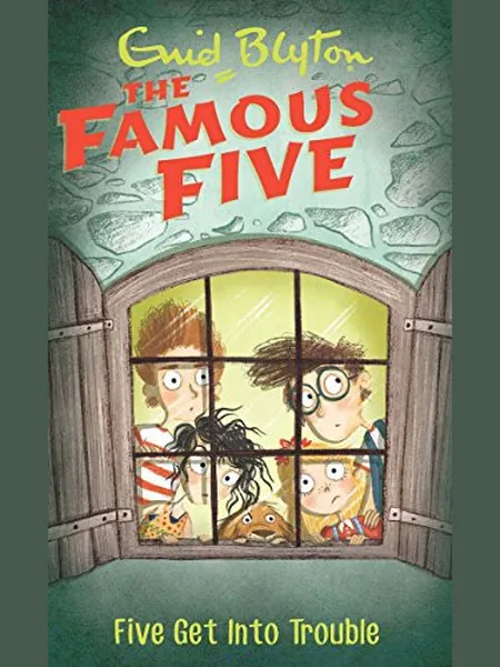 Five Get Into Trouble, cover of another edition (the Brock 1949 cover is not yet photographed)