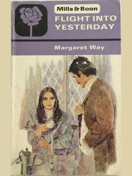 Flight Into Yesterday, cover of another edition (the Harlequin 1976 cover is not yet photographed)