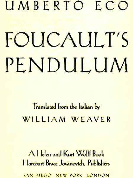 Foucault's Pendulum cover