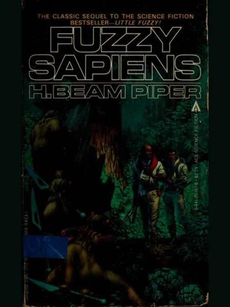 Fuzzy Sapiens, cover of another edition (the Ace Books 1976 cover is not yet photographed)
