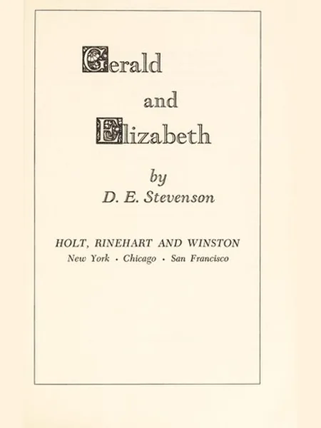 Gerald and Elizabeth cover
