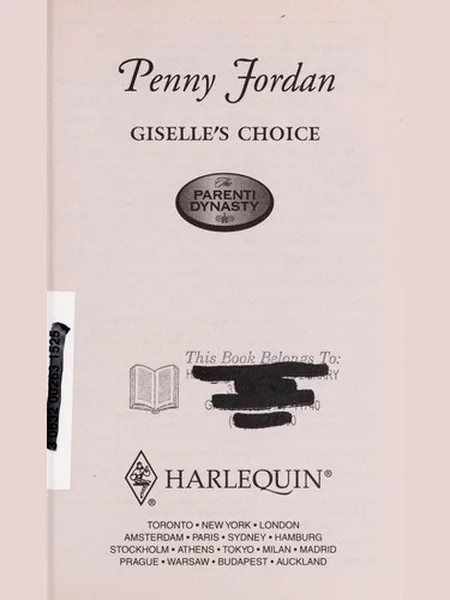 Giselle's Choice cover, Harlequin 2011