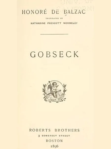 Gobseck cover, Roberts brothers 1896