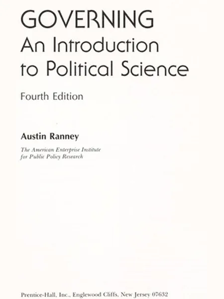 Governing cover, Prentice-Hall 1990