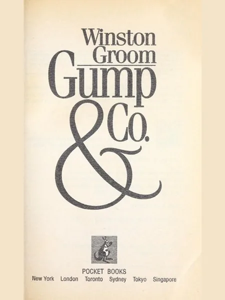 Gump and Co, cover of another edition (the Pocket Books 1995 cover is not yet photographed)