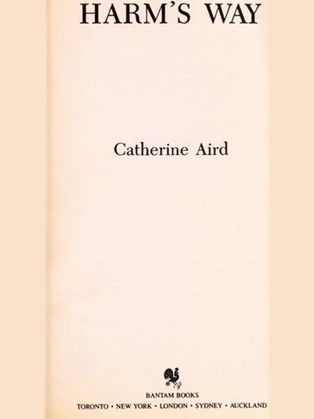 Harm's Way, cover of another edition (the Collins 1984 cover is not yet photographed)