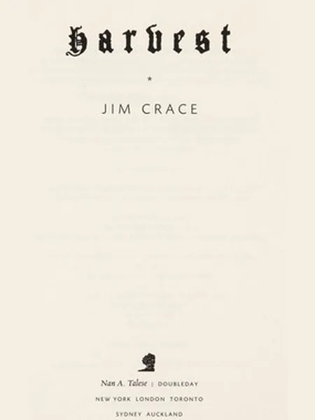 Harvest, cover of another edition (the Picador 2013 cover is not yet photographed)