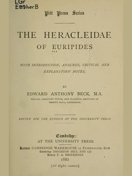 Heracleidae cover, Univ. Press 1882