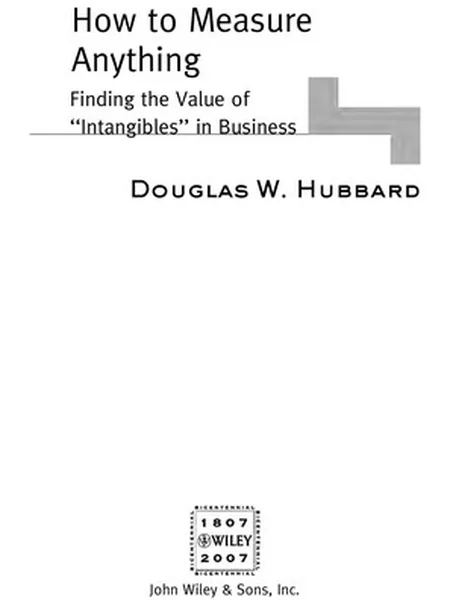 How to Measure Anything cover