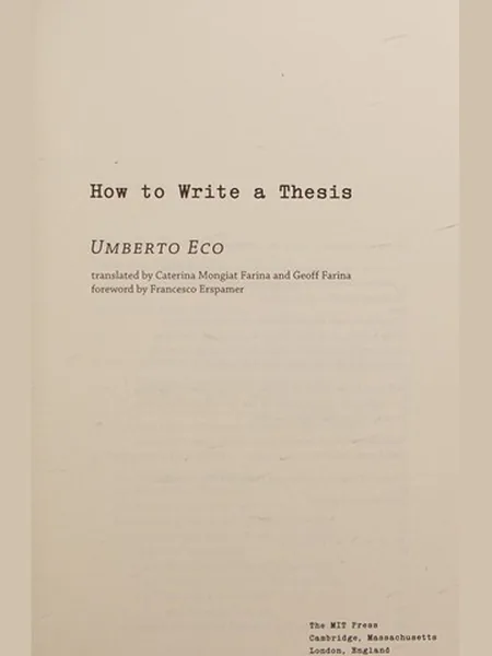 How to Write a Thesis cover