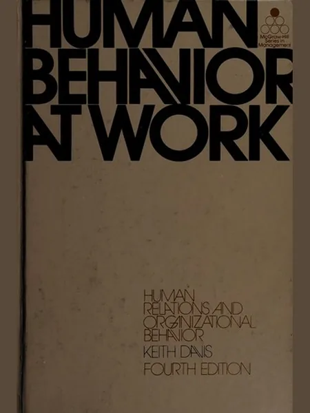 Human Behavior at Work cover