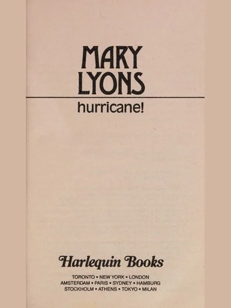 Hurricane! cover