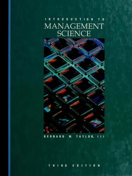 Introduction to Management Science, cover of another edition (the Allyn and Bacon 1990 cover is not yet photographed)