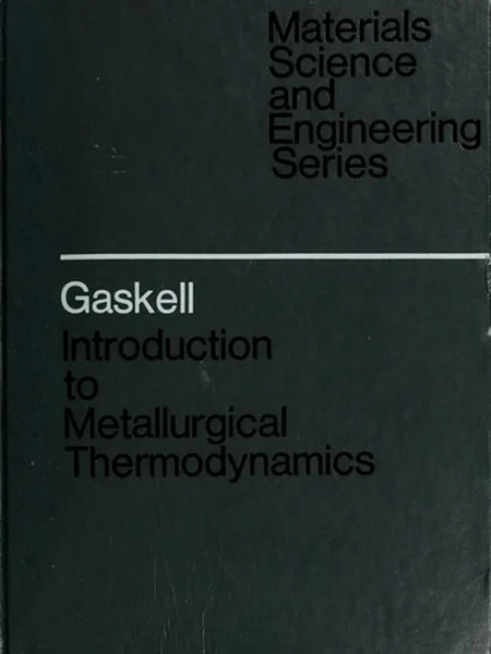 Introduction to Metallurgical Thermodynamics cover