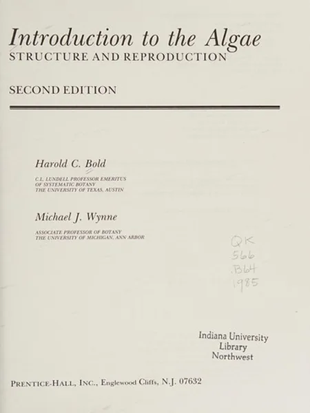 Introduction to the Algae cover