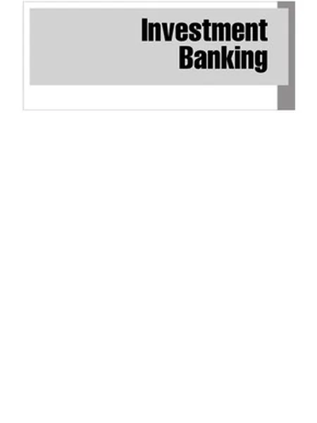 Investment Banking cover