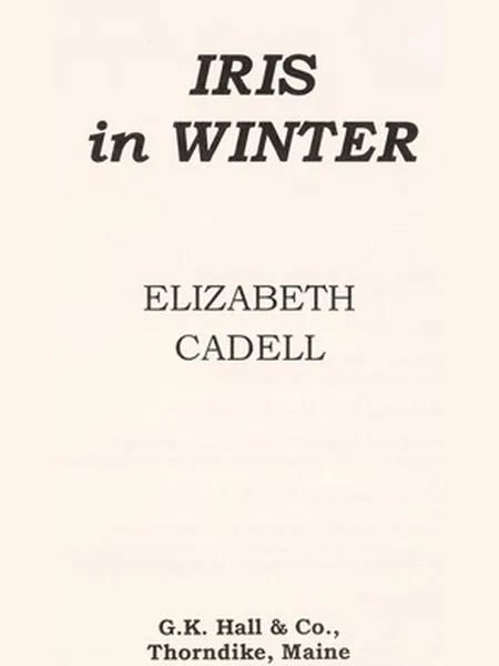 Iris in Winter cover