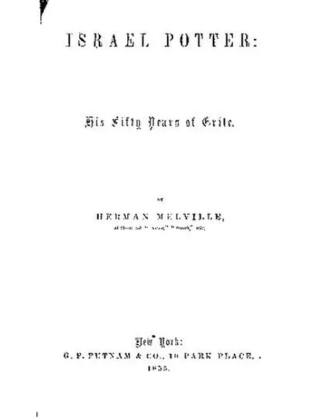 Israel Potter cover, G.P. Putnam's Sons 1855