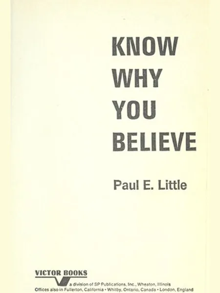 Know Why You Believe cover