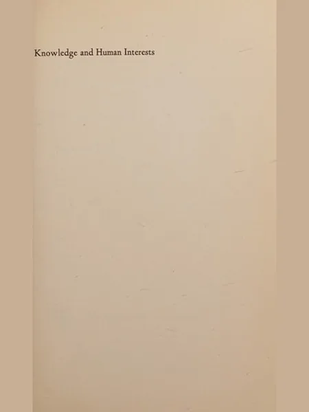 Knowledge and Human Interests cover, Heinemann Educational 1972