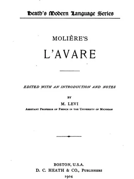 L' Avare cover