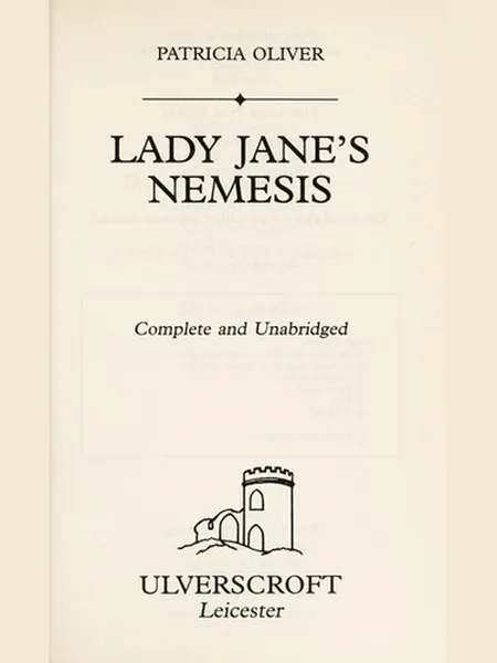 Lady Jane's Nemesis cover