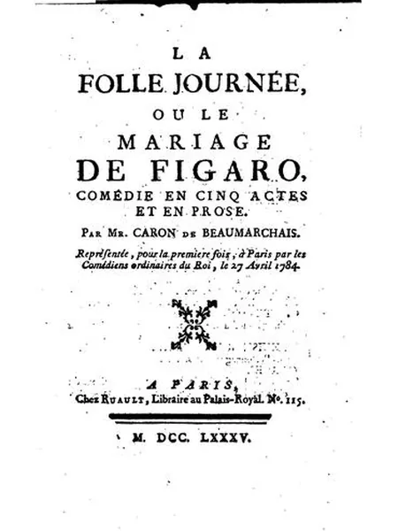 Le Mariage de Figaro, cover of another edition (the Harrap 1976 cover is not yet photographed)
