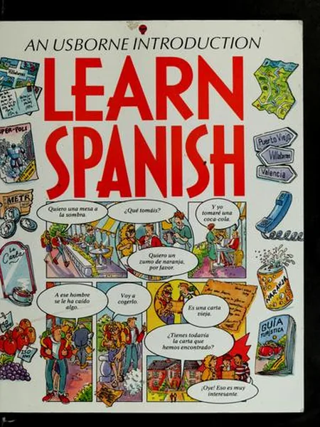 Learn Spanish first edition cover, Usborne 1992