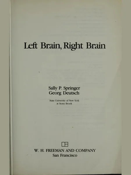 Left Brain, Right Brain cover