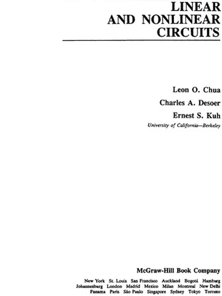 Linear and Nonlinear Circuits first edition cover, McGraw-Hill 1987