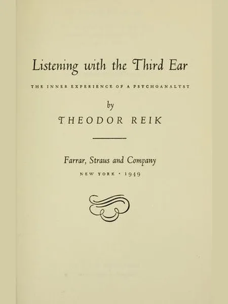 Listening with the Third Ear, cover of another edition (the Grove Press 1948 cover is not yet photographed)