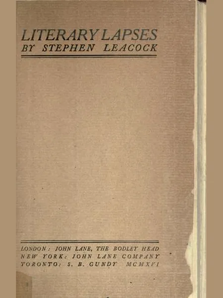 Literary Lapses cover