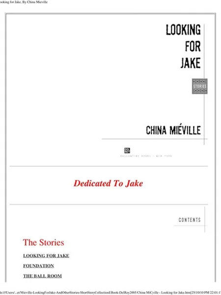 Looking for Jake cover, Macmillan 2005
