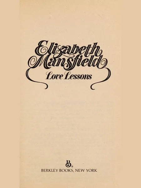 Love Lessons first edition cover, Berkley 1983
