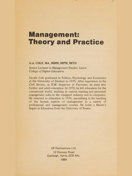 Management cover