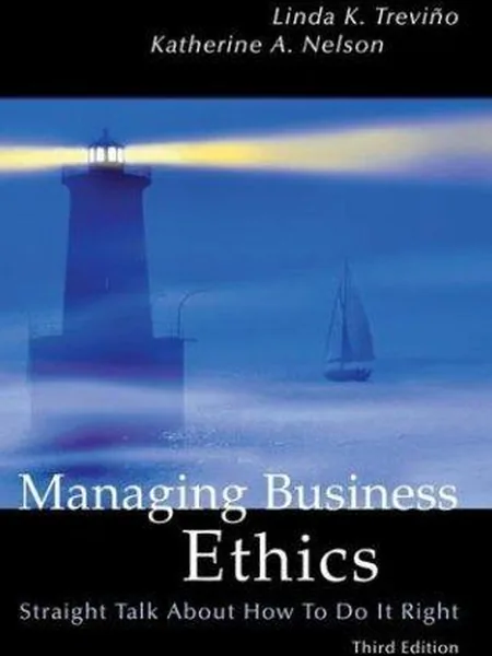 Managing Business Ethics, cover of another edition (the Wiley 1995 cover is not yet photographed)