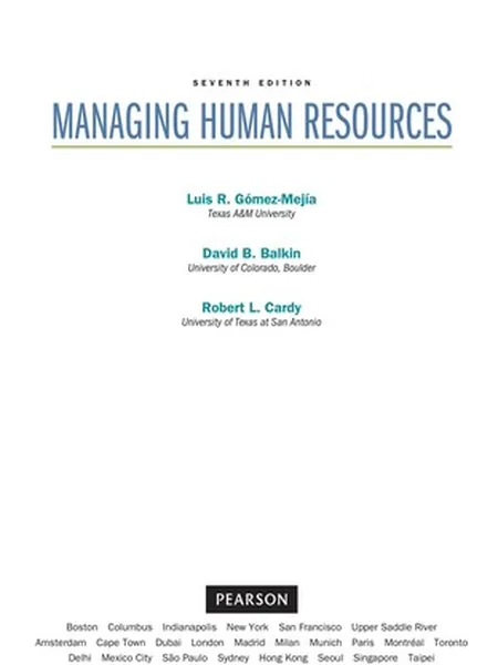 Managing Human Resources, cover of another edition (the Pearson Education 2003 cover is not yet photographed)