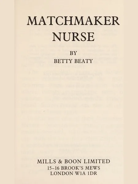 Matchmaker Nurse cover