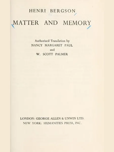 Matter and Memory cover