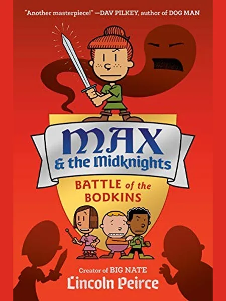 Max and the Midknights, cover of the Crown Books for Young Readers, 2020 edition (the Pan Macmillan 2020 cover is not yet photographed)