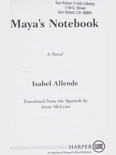 Maya's Notebook cover