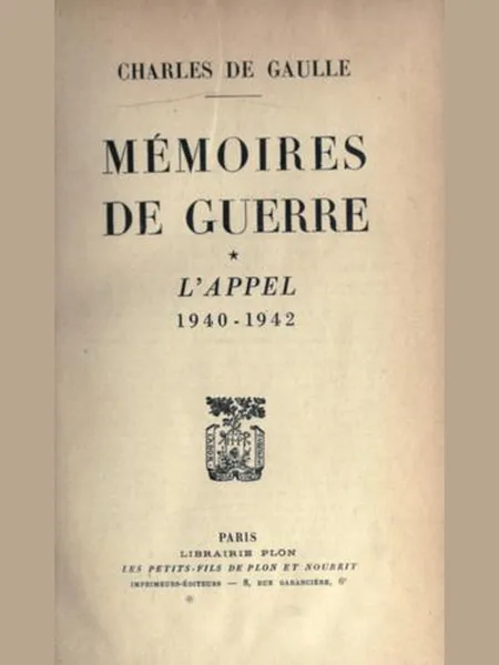 Meḿoires de Guerre, cover of another edition (the Plon 1954 cover is not yet photographed)