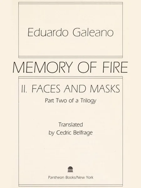 Memory of Fire cover, Pantheon Books 1985